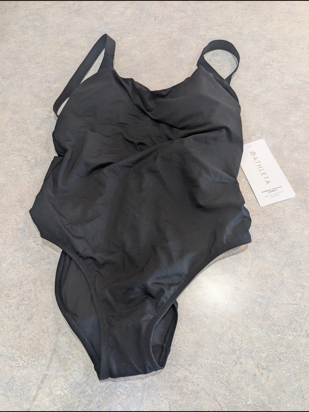Athleta Classic Black Scoop One-Piece Swimsuit